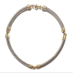 Vintage Stocko Two Tone Snap Clasp Choker …